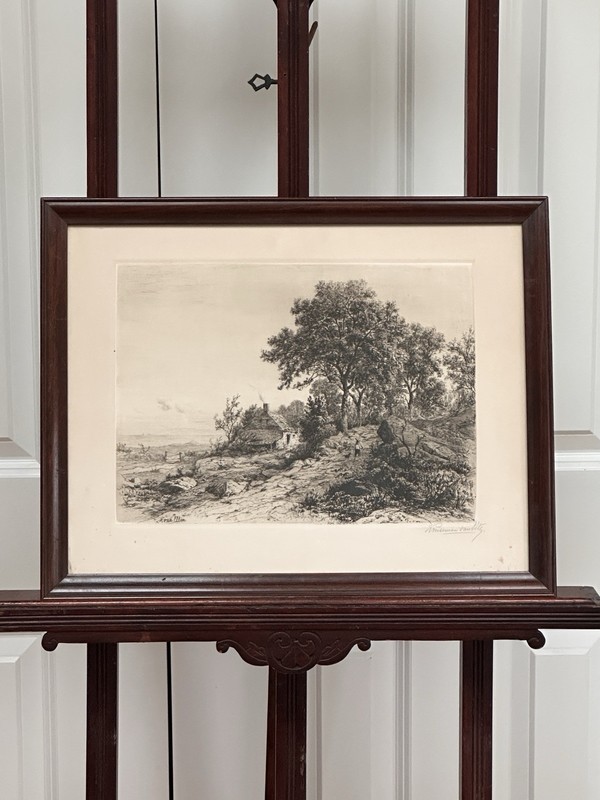 Hendrik Dirk Kruseman van Elten (1829-1904) Etching “Cottage By The Sea” Dutch