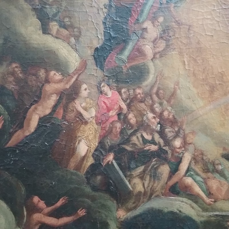 ANTIQUE OLD MASTER OIL PAINTING RESURRECTION JESUS FEDERICO BAROCCI BIBLE 17TH C gallery