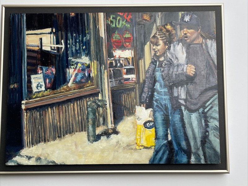 CONTEMPORARY PORTRAIT PAINTING AMERICAN REGIONALISM URBAN STREET SCENE STORES gallery