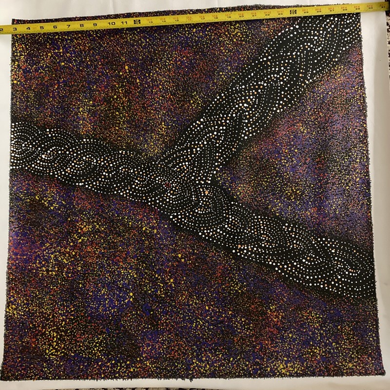 Gracie Morton Authentic Aboriginal Art 78×78 Cm Titled: Bush Plum Dreaming