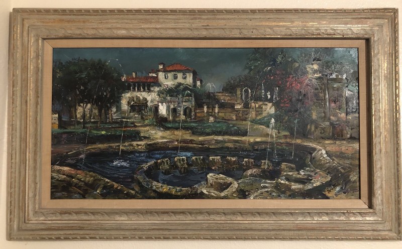 Filastro Mottola (Listed Disney Artist) Oil Masonite 20”x40” Framed with Comps