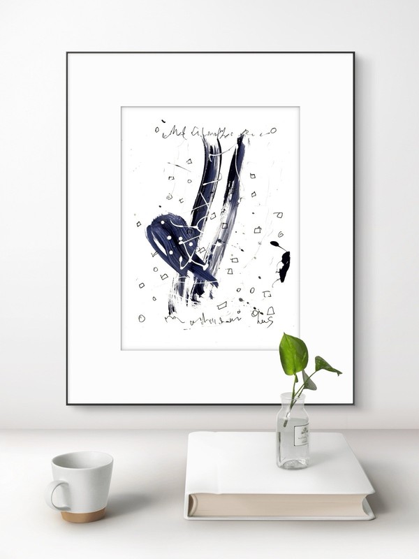 Original Abstract 9x12 Paper Ink Handmade Signed Fine Wall Art Decor 22 gallery