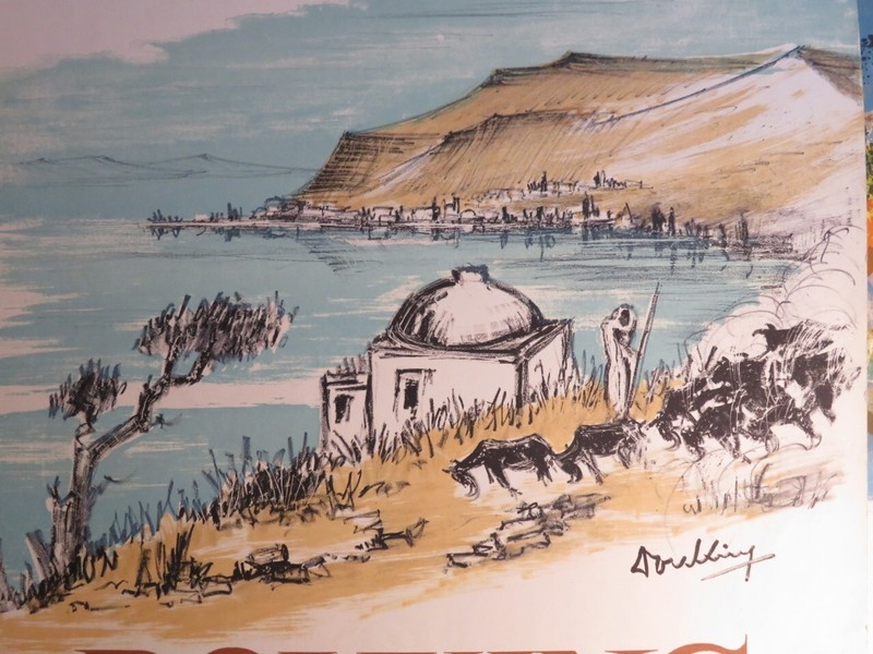Georges DOUKING (1902-1987) LITHO POSTER LANDSCAPE PROVENCE MARINE SHEPHERD 1962 gallery