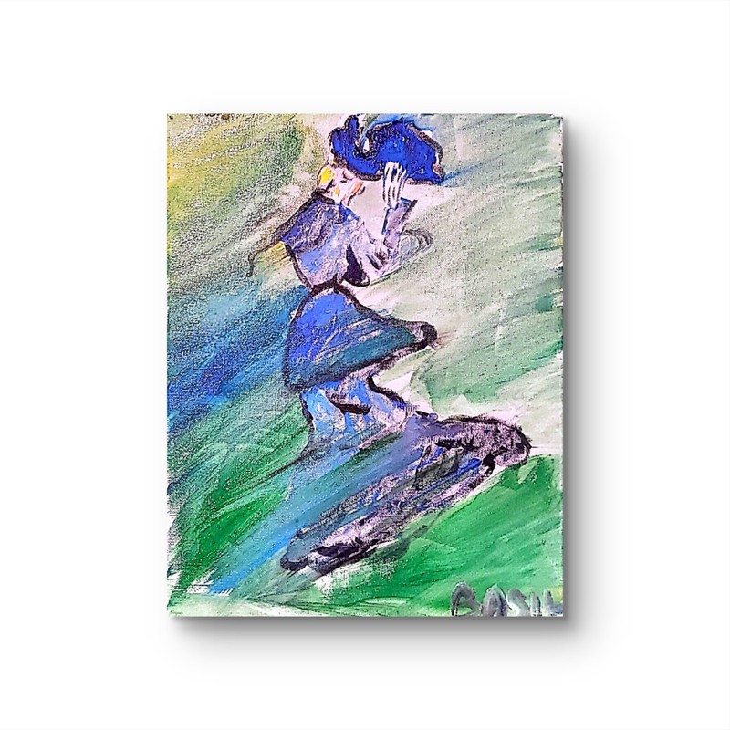 Lady In The Wind Figurative Abstract Expressionist Art Painting gallery