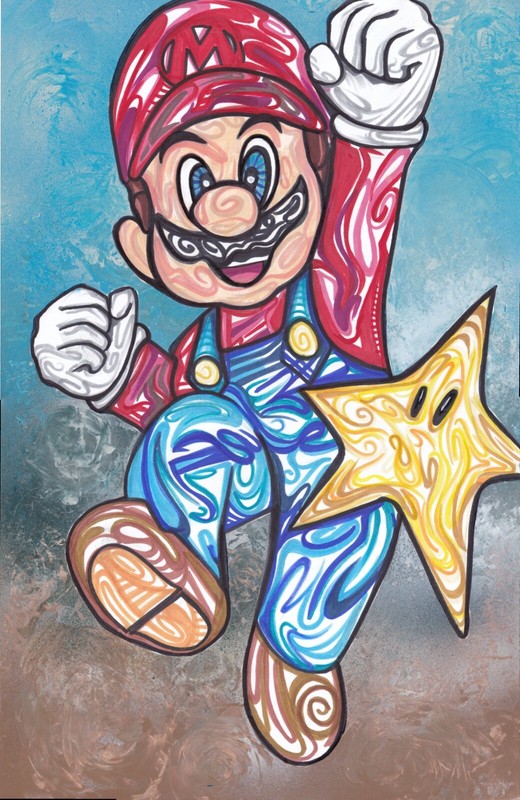 Super Mario Original Artwork. 11×17 inches on Bristol Board Paper.