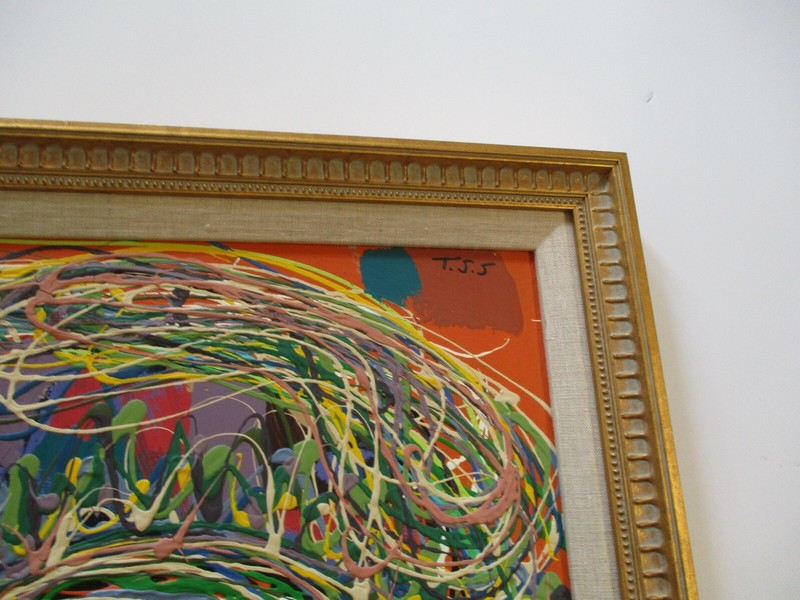 24" TSS PAINTING CONTEMPORARY MODERNIST AMERICAN ABSTRACT PORTRAIT EXPRESSIONIST gallery