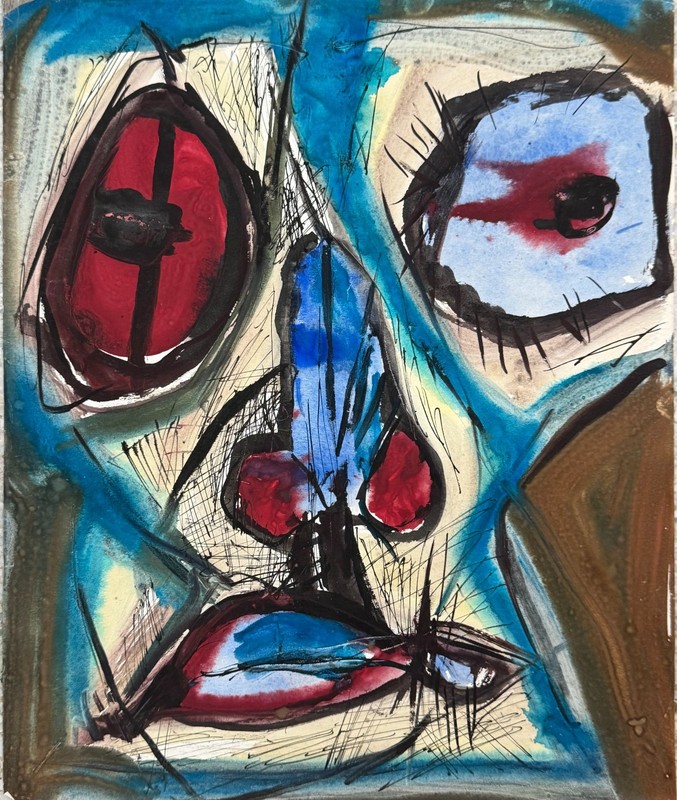 Rolph Scarlett (1889-1984) Gouache on Paper Abstract Modernist Painting
