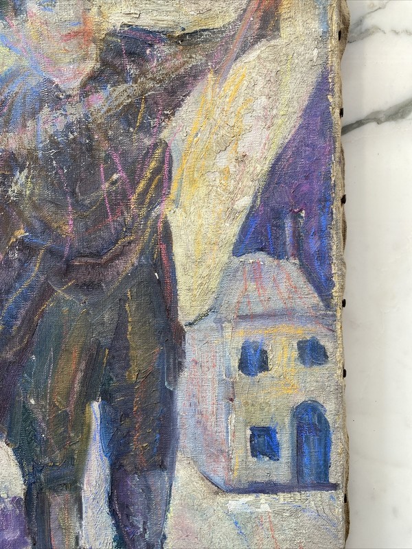 Dorcas Cooke Doolittle (Pennsylvania 1901-1993) Standing Male Oil Painting Fauve gallery