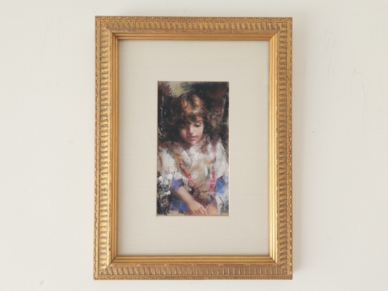 Ramon Kelley Original Pastel Drawing Signed and Titled «Dreams»