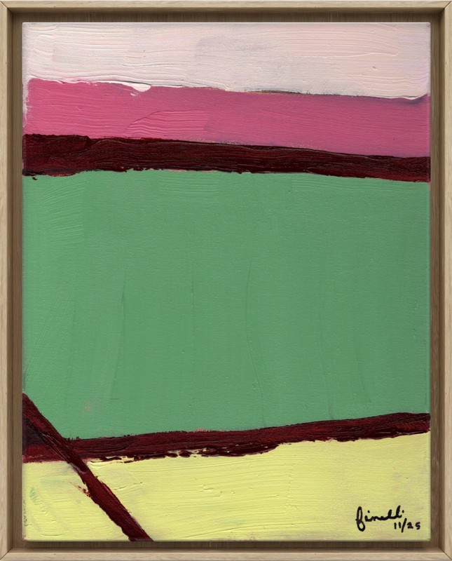 FINELLI Original Art 11×14 PAINTING ABSTRACT EXPRESSIONISM Signed Canvas COA G2G