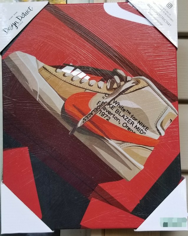 New Design District X Nike Blazer Off White Canvas Art 11×14
