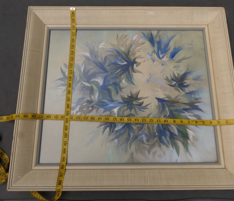 FOLK ART MINNESOTA ARTIST BETTY C FEILZER WATERCOLOR PERIOD FRAME TWIN CITIES gallery