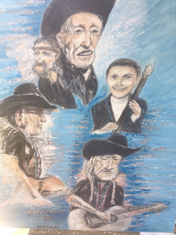 Willie Nelson Original Oil Painting Painting 28 By 38 Inches gallery