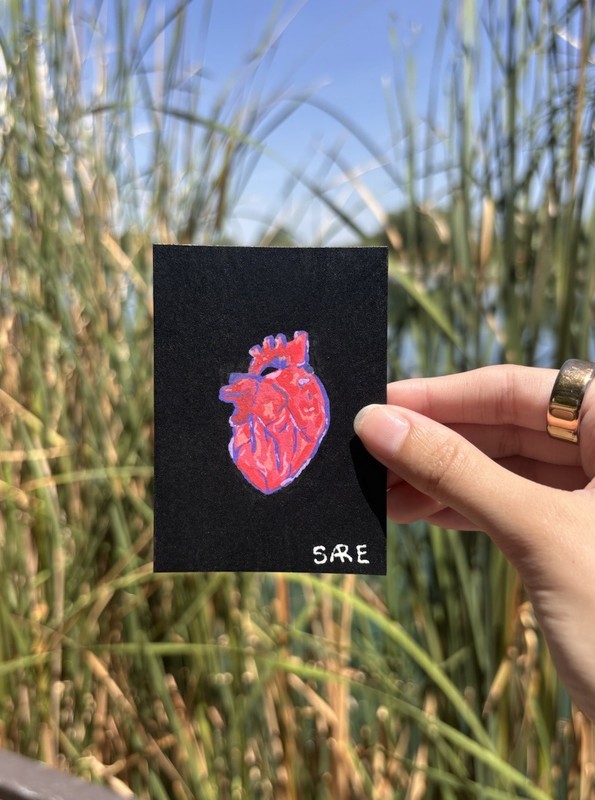ACEO Original Painting “The Heart”
