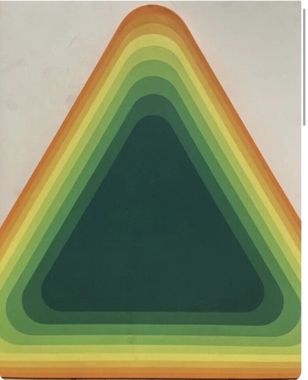 Donald Robertson original acrylic on canvas “trigon L.S” 1970s