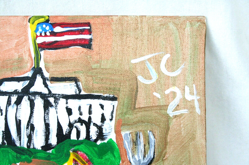 WASHINGTON MONUMENT WHITEHOUSE Jr CHARLIE FAST OUTSIDER POLITICAL FOLK POP ART U gallery
