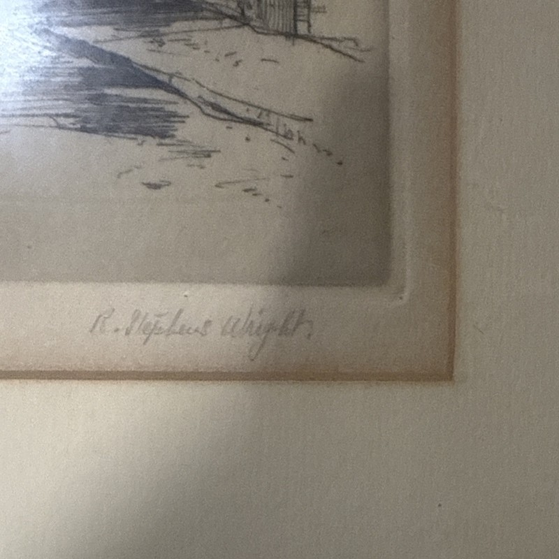 Redmond Stephens Wright Original Etching, (10/50). French Architecture gallery