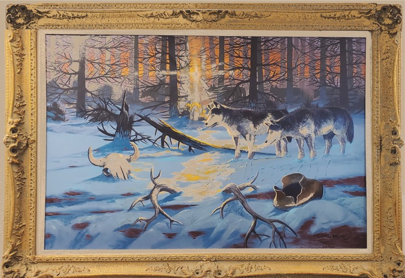 Original Oil Painting by Fred Cleveland (Keyyanni Nez Begay) Very Large.