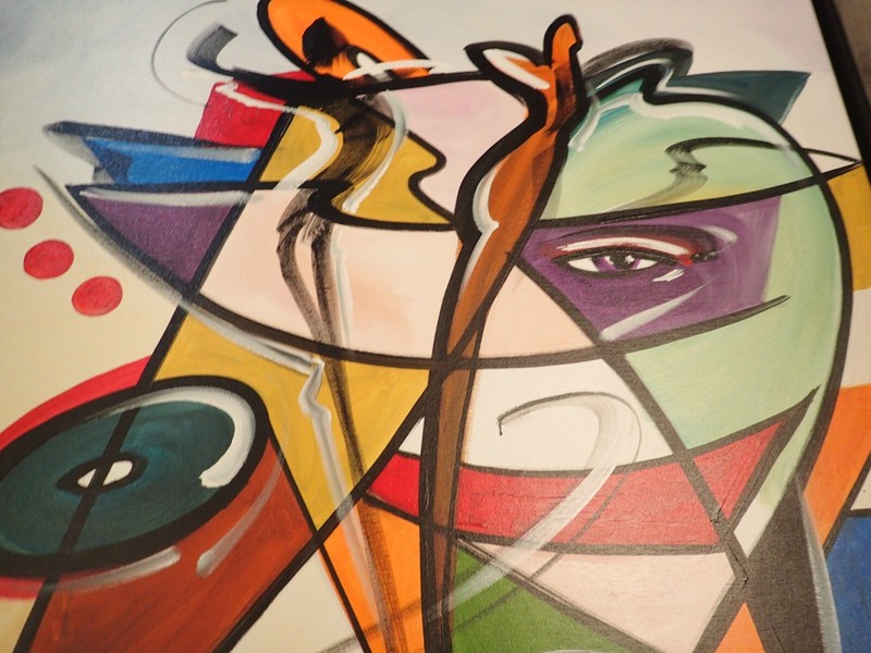 The World And I Alfred Alex Gockel Original Unique Acrylic Canvas Framed COA gallery