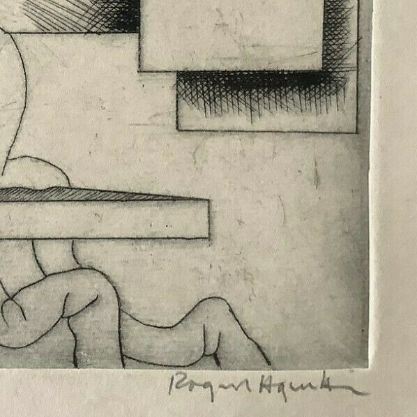 Roger Aguilar. Chalcography. Untitled, ca 1980.Light cardboard. Signed. gallery