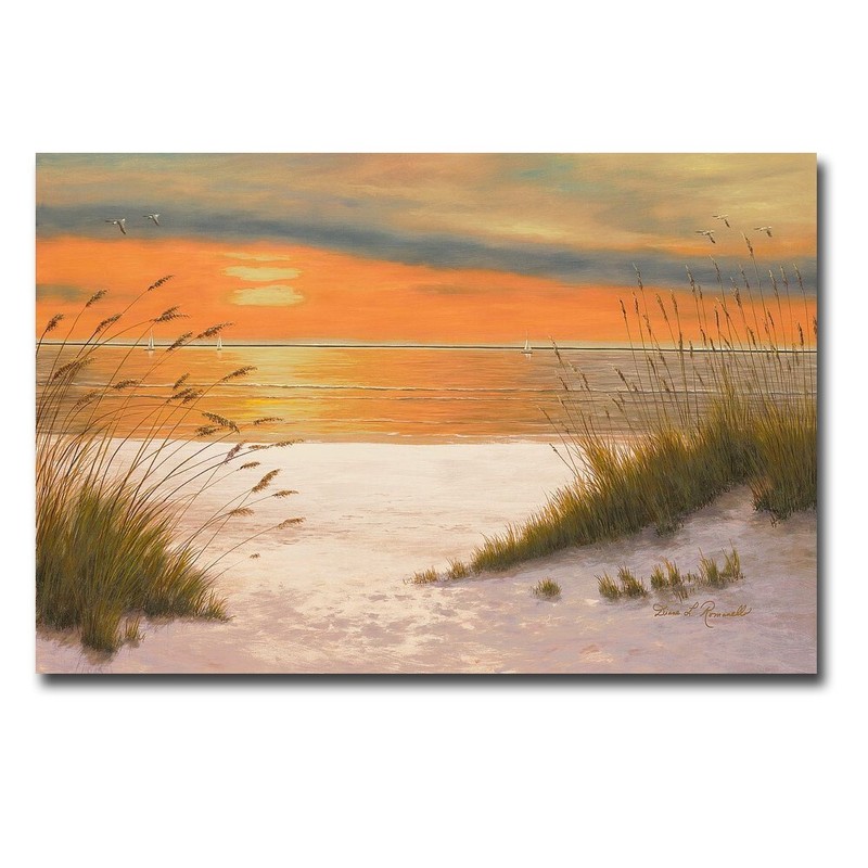 Summer Sunset by Diane Romanello Gallery-Wrap Canvas Giclee Art (12 in x 18 in)