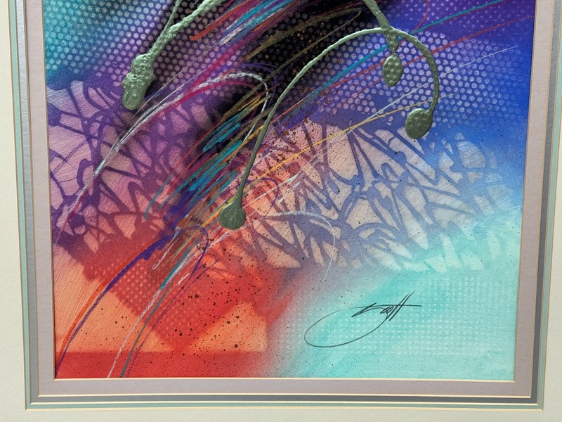 ATOMIC ASSYLUM ORIGINAL ABSTRACT PAINTING BENDAY DOTS DRIP SPLATTER SIGNED ART gallery