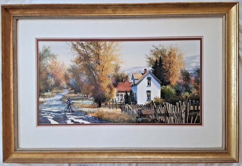 KIRK RANDLE (b. 1952), Bountiful, Utah, Orig. Watercolor, 1987, 28″ by 41″ Frame