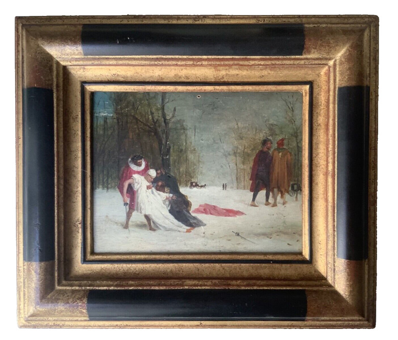19th Century Study French Academism The masked ball Jean Leon GEROME Oil
