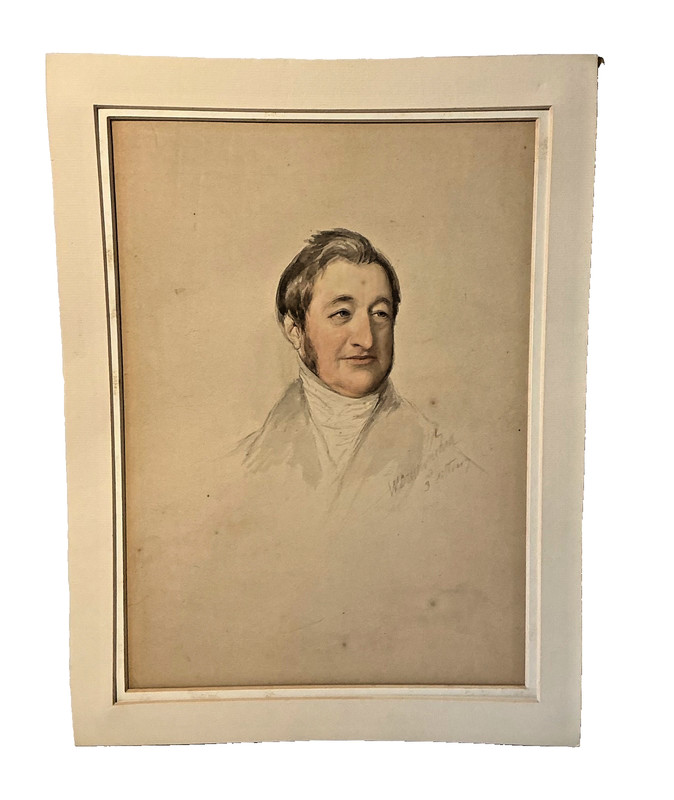 19th Century English Water Color portrait of a Gentleman by William Drummond