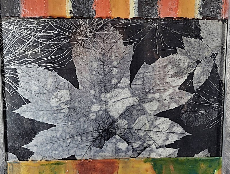 Large Karen Musmeci Original Art "Nature: Leaf" Metal & Aluminum 47.8" X 19.8" gallery