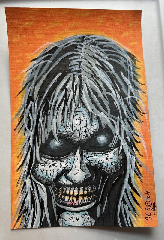 SCREAMER NEW ACRYLIC HORROR ART BY GEORGE SILLIMAN ILLUSTRATION SCARY