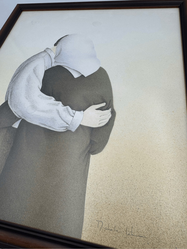 Framed Lithograph Artwork Tenderness” by Michele Lehmann, Signed and Numbered gallery