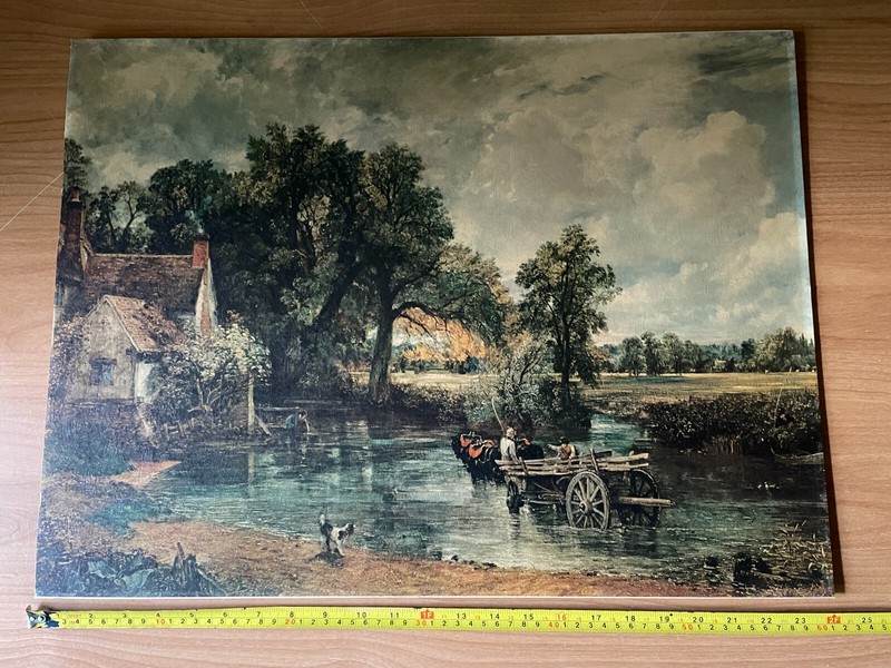 The Hay Wain Landscape by Constable Litho Prints on Cardboard