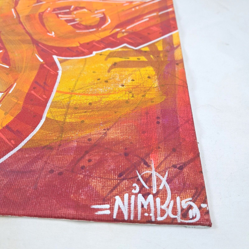 Fire Type 14x11 Canvas Panel Acrylic Painting One Of A Kind Graffiti Art gallery