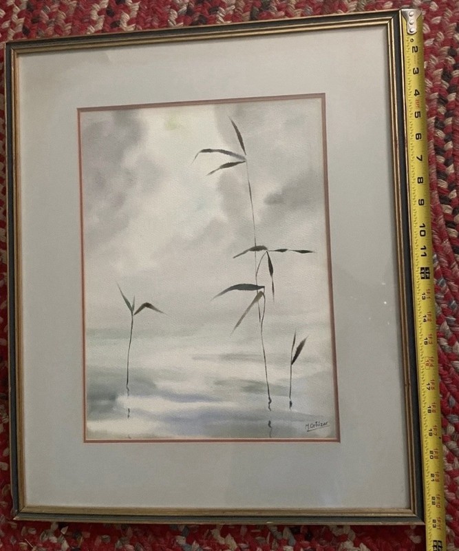 Mariano Ortuzar VTG Matted & Framed Watercolor Botanical Painting Chile 23”x19” gallery