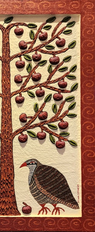 Danette Sperry Southern Primitive Folk Art Quail Painting "Love Under The Tree gallery
