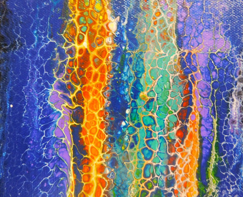 Abstract Painting Contempory Cosmic Galaxy Outer Space Pour Art Rain Crow gallery