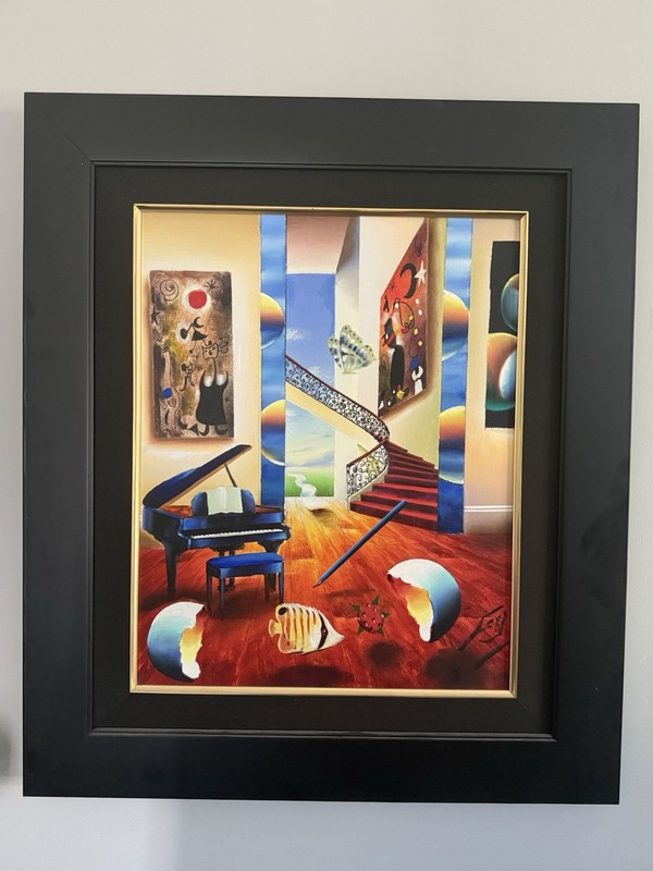 Ferjo «Miro And Butterfly» Original Painting 16×20″ Stretched Canvas Framed