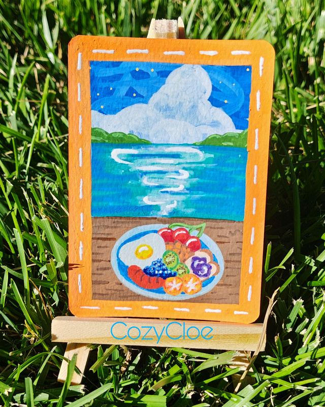 Seaside Afternoon | Original Hand-Painted ACEO Artwork by CozyCloe