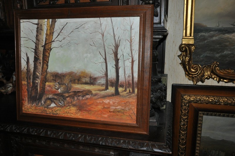 Well collected Ms. artist Vickie Rieves Oil on Canvas , signed and dated gallery