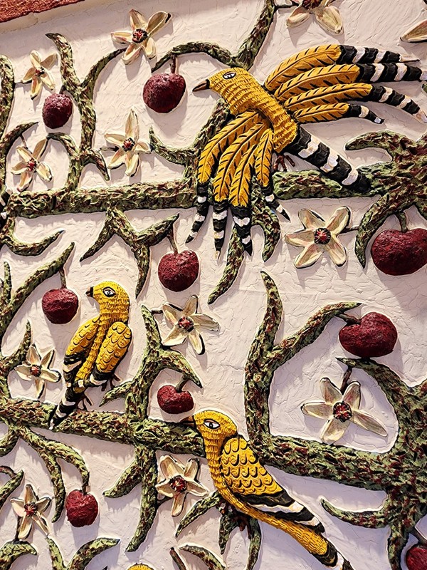 Danette Sperry Southern Primitive Folk Art Finch Birds Painting ORIGINAL gallery