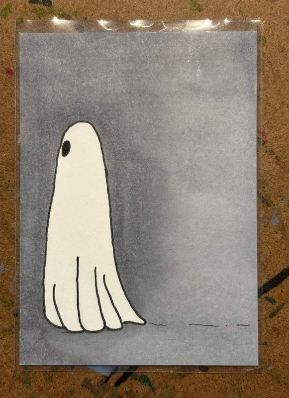 ACEO Original 2.5×3.5 Art Card – Ghost