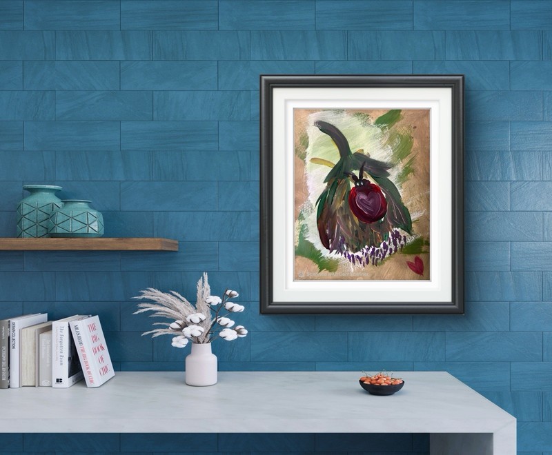 BLESSED#916 Lady Bug Original Art 14x11 Paper Modern Abstract gallery