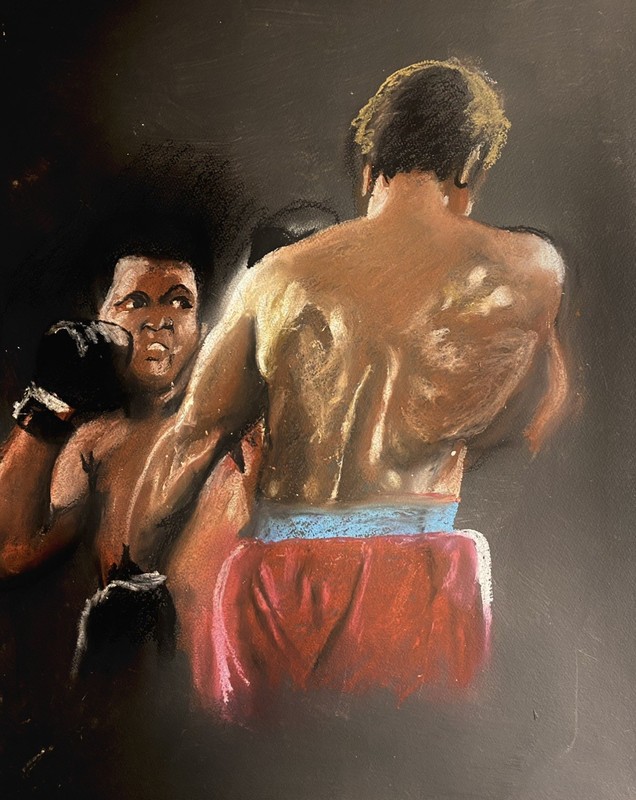 Muhammad Ali vs. George Forman Painting By Robert Conley