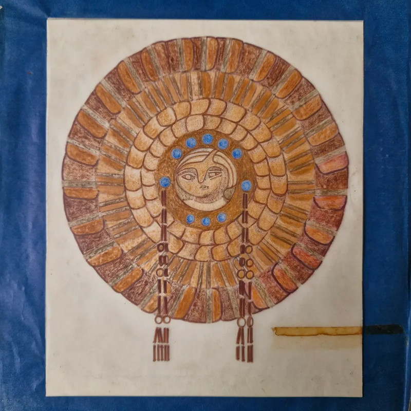 Esther Minnucci – Monocopia intervenida con tempera, calcada al dorso