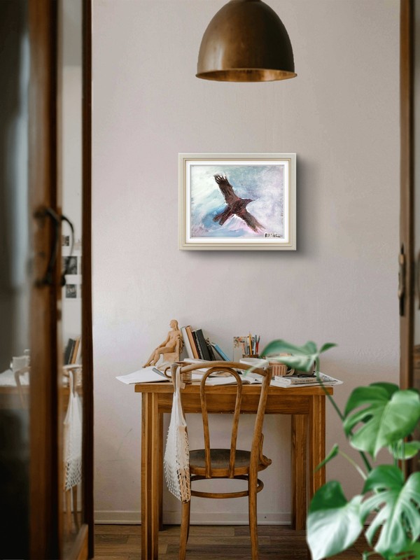 Grackle Unique Abstract Expressionism Wall Art Canvas Board 11x14 gallery