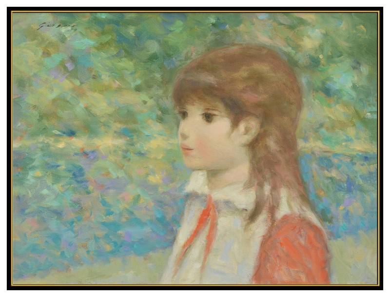Andre Gisson Original Landscape Portrait Painting On Canvas Signed Framed Art gallery