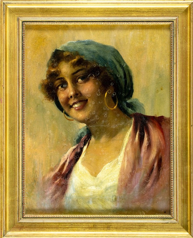 Raffaele Frigerio (Italy,1875-1948) oil painting antique 153554 gallery