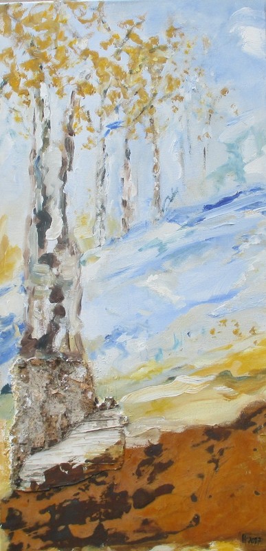 Ice Blue Original Birch 60×40 Canvas Abstract Unique Wood Textured Picture
