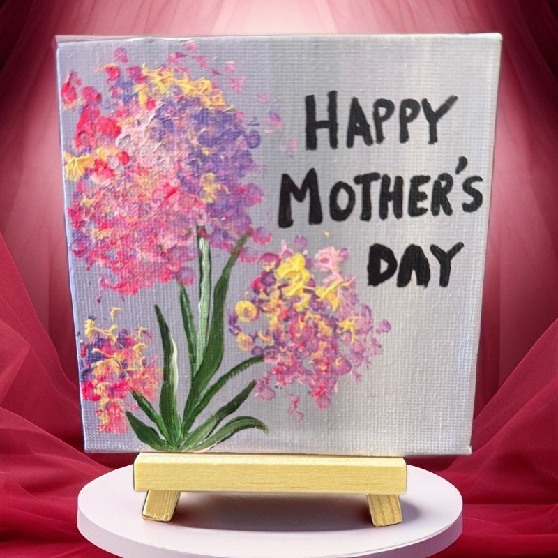 Canvas Artwork (mini Canvas Panel )4*4 Inches , Mothers Day Special